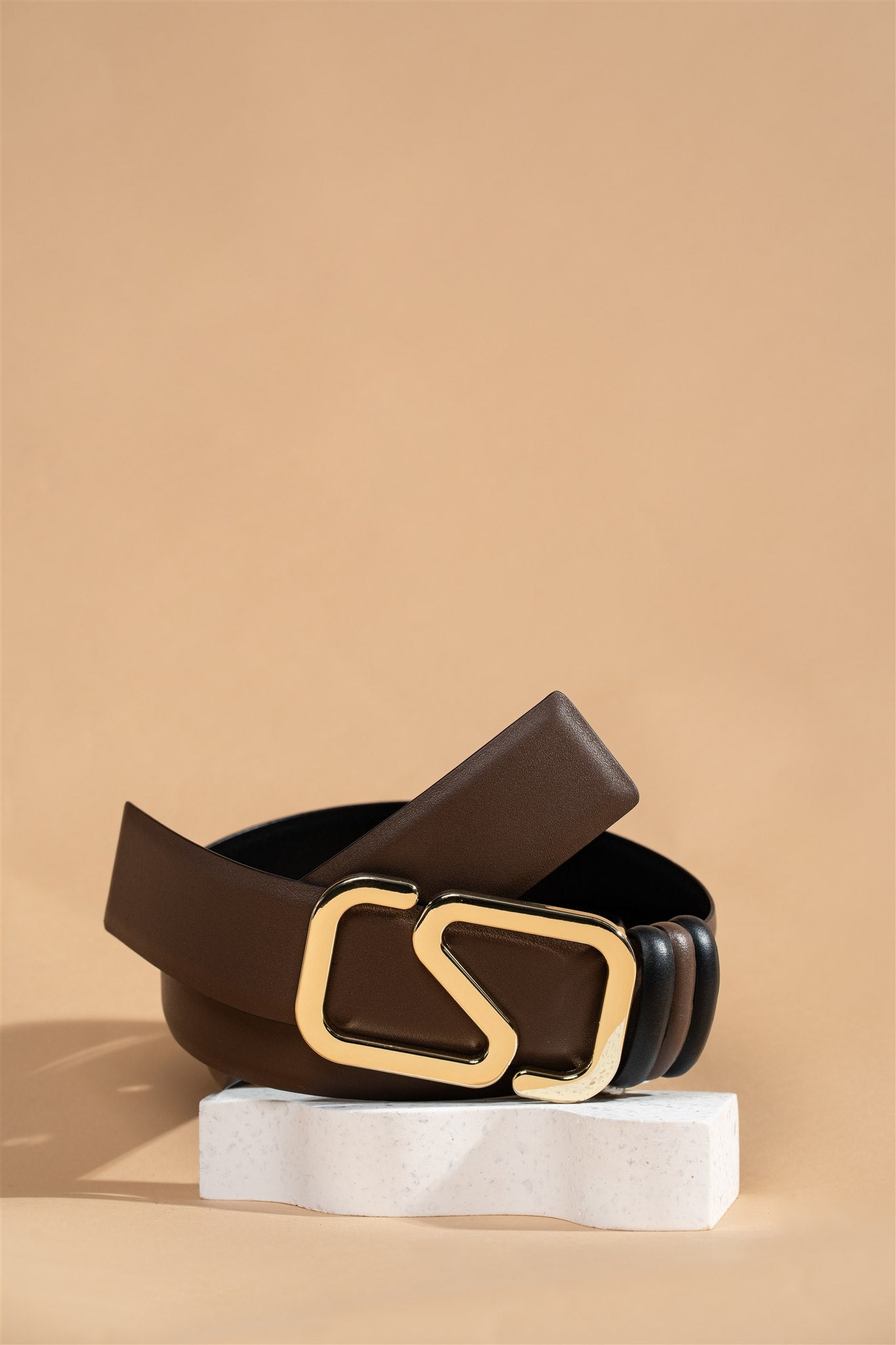 Golden Legacy Reversible Leather Belt – Noir & Chestnut 4cm
