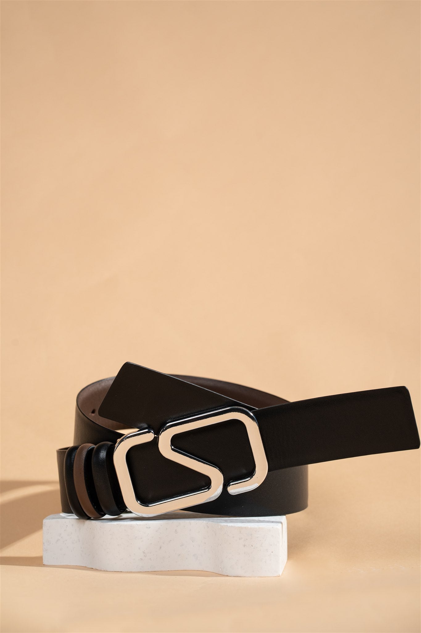Silver Legacy Reversible Leather Belt – Noir & Chestnut 4cm